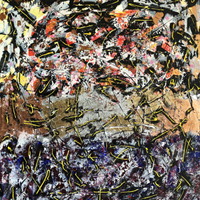 Polansky Art - Acrylic Painting
 #163, Autumn Dialogue, 2020, acrylic - mixed media on canvas, 80 x 90 cm 