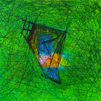 Polansky Art DIART - Opus_1987-04, film foil, aniline, 38 x 35 mm